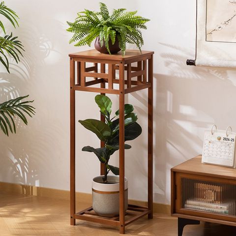 【HappyLife】楠竹復古中式花台/85CM高 (Y12389)