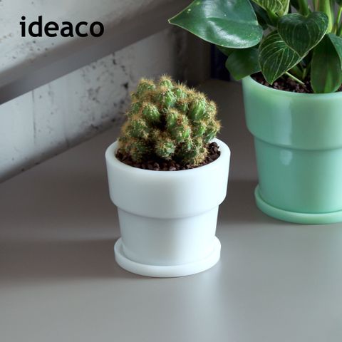 IDEACO 【日本】復古風奶玉植栽盆器(直徑9cm)-小-多色可選