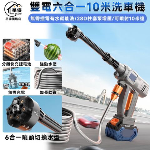 【常隆】無線洗車機 高壓水槍 家用車用清洗神器 鋰電洗車機 增壓水槍（免插電有水就能洗）