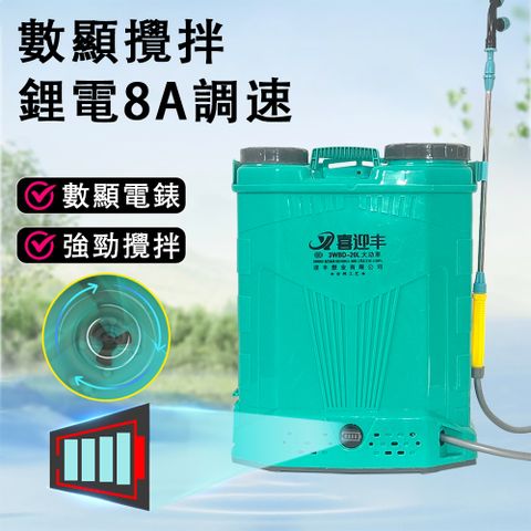 XYF 喜迎豐 背負式電動噴霧器 電動攪拌 電量顯示 大容量鋰電農用打藥機 農藥噴壺