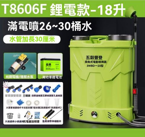 WGFD 五穀豐登 背負式電動噴霧器 鋰電18L三開關【保噴27桶】
