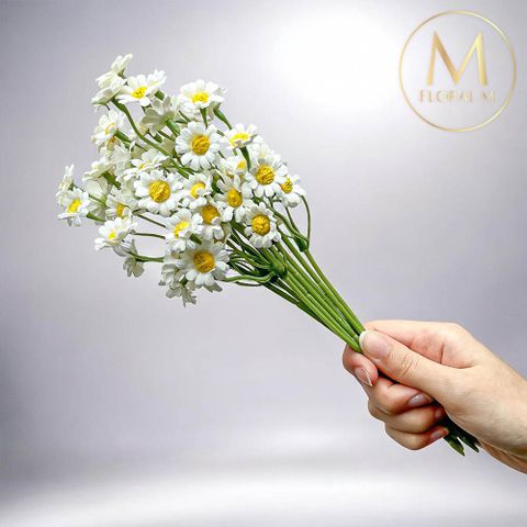 法式野餐洋甘菊純潔白仿真花花材（1入組）