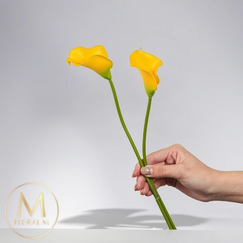 氣質仙女黃色海芋仿真花花材