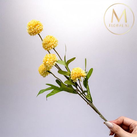 夏日繽紛圓舞曲檸檬黃乒乓菊仿真花花材