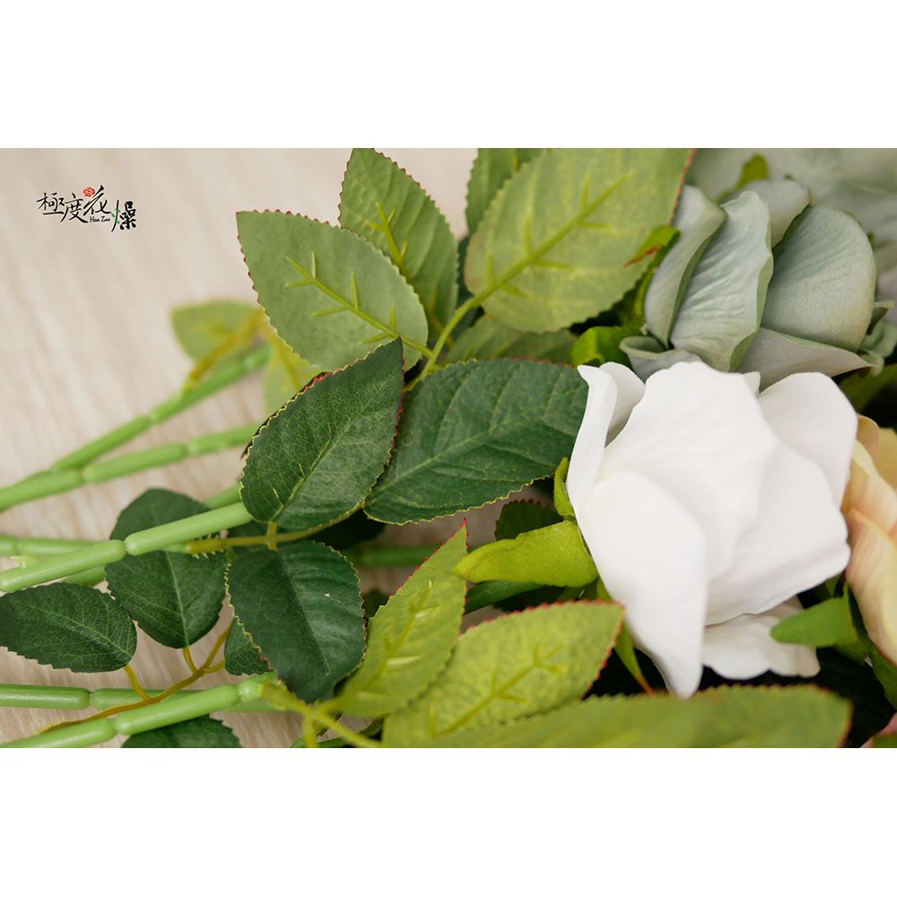 極度花燥 永生花乾燥花材專賣店 玫瑰仿真花 3枝 分裝 仿真花