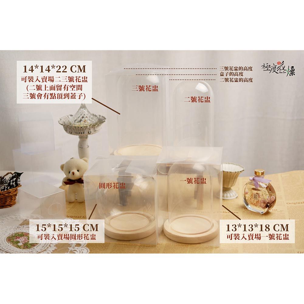 極度花燥 永生花乾燥花材專賣店 正方形 5x5x5 有膜 一份6個 分裝 資材