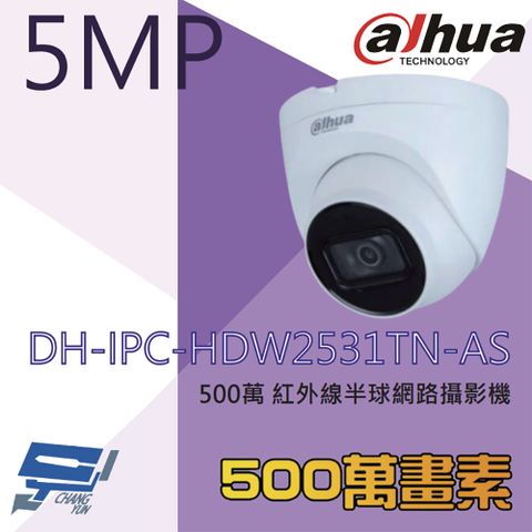 Changyun 昌運監視器 大華 DH-IPC-HDW2531TN-AS 500萬 紅外線半球網路攝影機 PoE