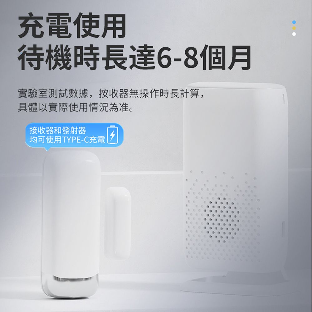 HADER 無線門鈴開門報警器 超市冰櫃冰箱開門提醒器 無線門鈴 防賊提示器