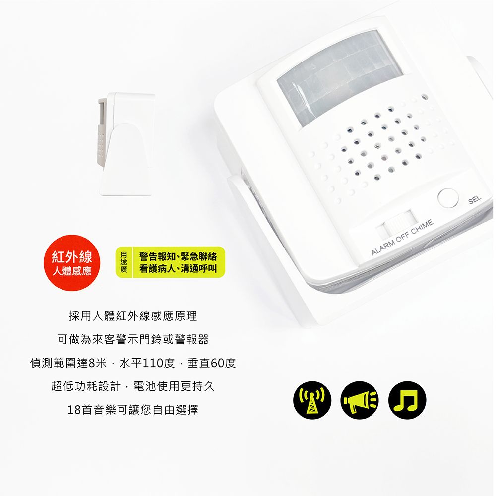 LongPing Long Ping 來客感應報知警報器 D-280
