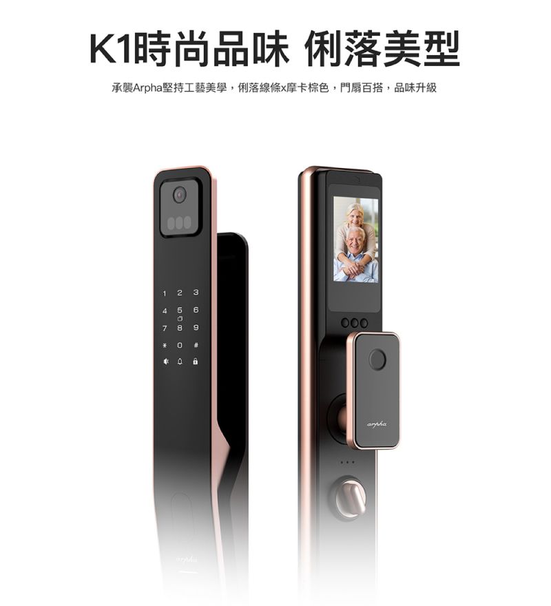 K1時尚品味 俐落美型承襲Arpha堅持工藝美學,俐落線條x摩卡棕色,門扇百搭,品味升級001 2 3475680000 #