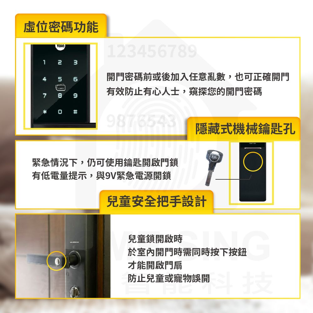 Yale 耶魯 YDM-7116A 指紋/卡片/密碼/鑰匙/藍芽/遠端電子鎖 消光黑(原廠公司貨/含基本安裝)
