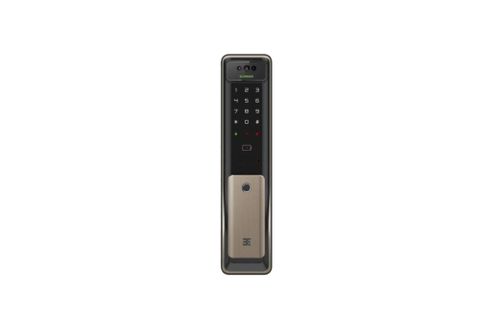 3E小島快鎖 T9 九合一電子鎖 人臉辨識/指紋/卡片/密碼/鑰匙 WIFI版(金色)(附基本安裝)