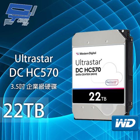 Changyun 昌運監視器 WD Ultrastar DC HC570 22TB 企業級硬碟(WUH722222ALE6L4)