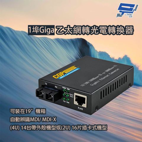 1埠Giga乙太網轉光電轉換器
