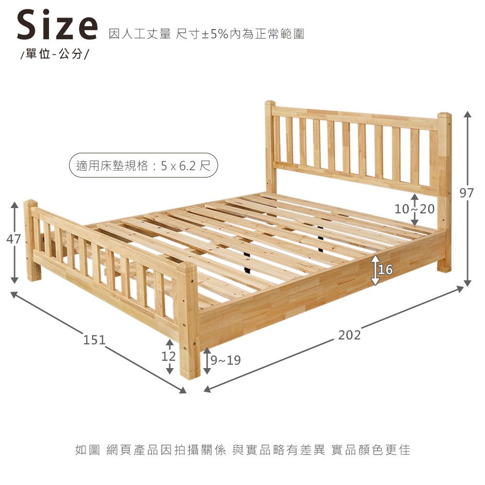 47Size因人工丈量 尺寸±5%為正常範圍/單位-公分/適用床墊規格:5x6.2尺1511220291916971020如圖 網頁產品因拍攝關係與實品略有差異 實品顏色更佳