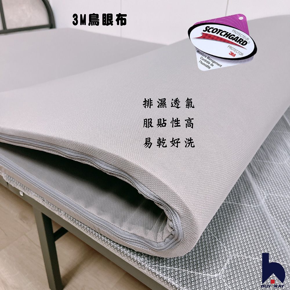 BUY WAY 百崴收納 含台灣製單人床墊 展開即用