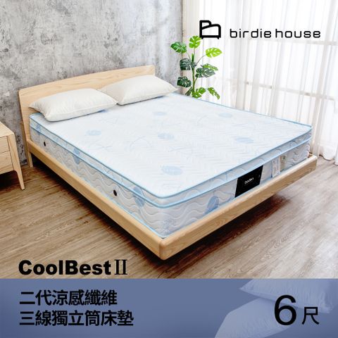 Birdie 柏蒂家居 拉艾德 CoolBestⅡ二代涼感纖維三線獨立筒床墊-6尺加大雙人