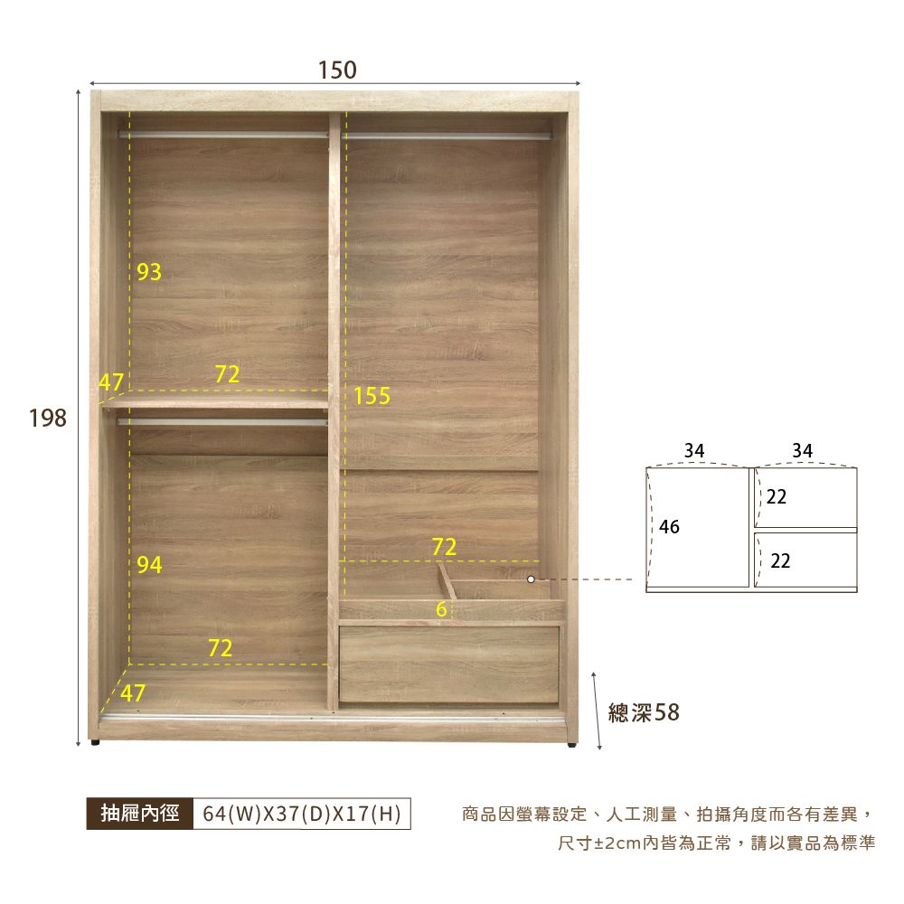 IHouse 愛屋家具 品田 房間4件組(床頭箱+床底+床墊+衣櫃) 雙人6尺