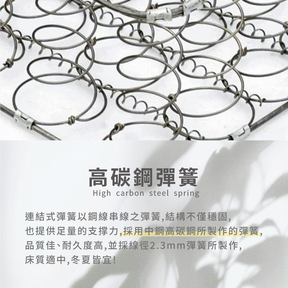 IHouse 愛屋家具 立體加厚涼感 雙人5尺高支撐兩用彈簧床墊(偏硬)