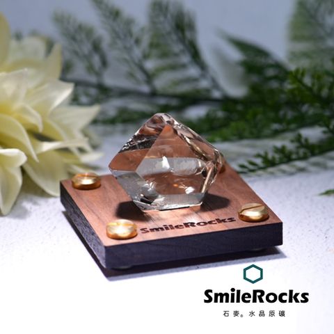 SmileRocks 石麥 水晶原礦 茶黃晶冰塊水晶 No.043910523