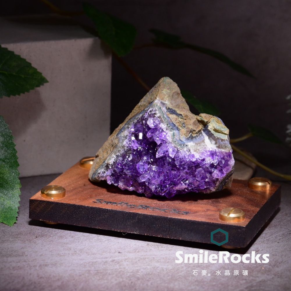 SmileRocks 石麥  紫水晶片原礦No.104511019