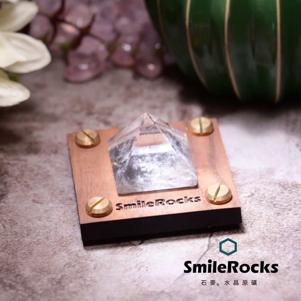 SmileRocks 石麥 白水晶金字塔  No.080841106