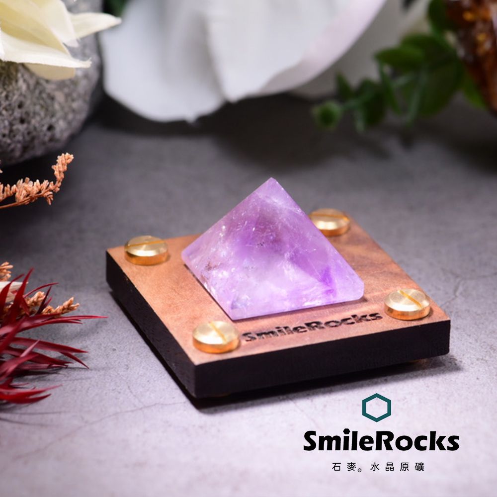 SmileRocks 石麥 紫水晶金字塔  No.623200115