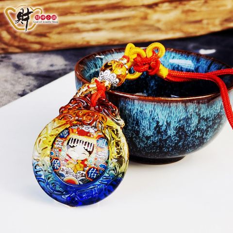 財神小舖【DSF-2005】媽祖保祐-圓滿琉璃吊飾《含開光》