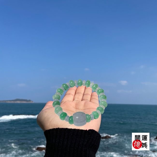 A1寶石 天然緬甸冰種翡手珠手鍊-同翡翠手鐲保值(附證書)