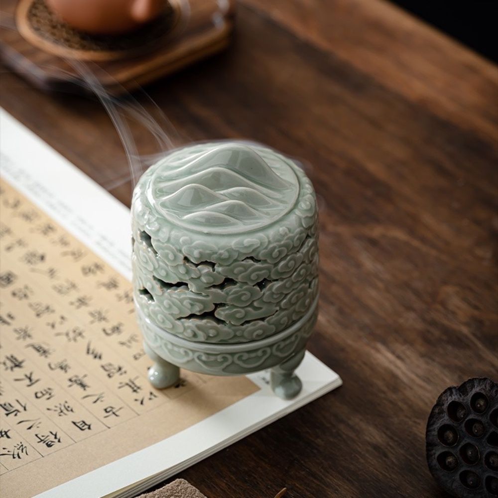 時代品　龍　祥雲　金象嵌　三足　大香炉 高丽狮钮三足铜香炉– [临渊阁]天地一家春