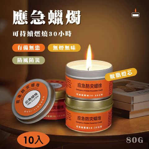 鐵罐應急蠟燭10入