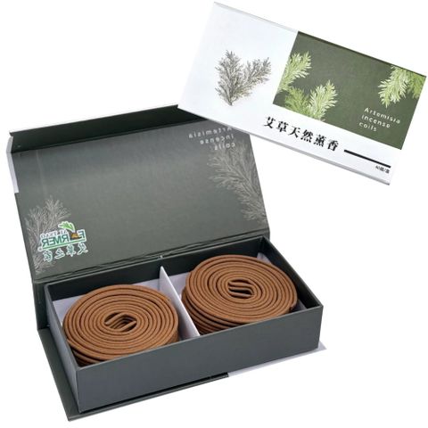 艾草之家 艾草天然薰香(40環x3盒)+艾草環香(10捲x3盒)