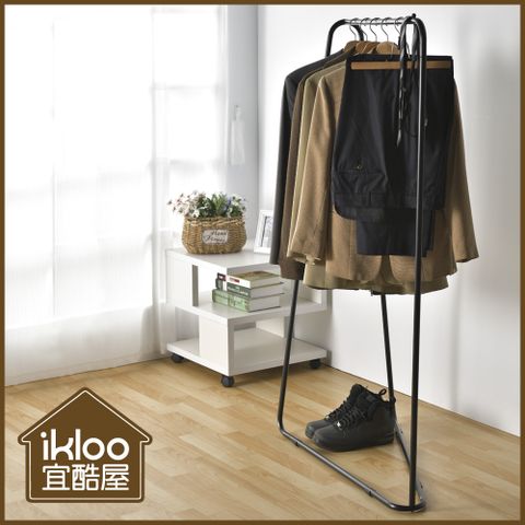 【ikloo】簡約單桿吊衣架
