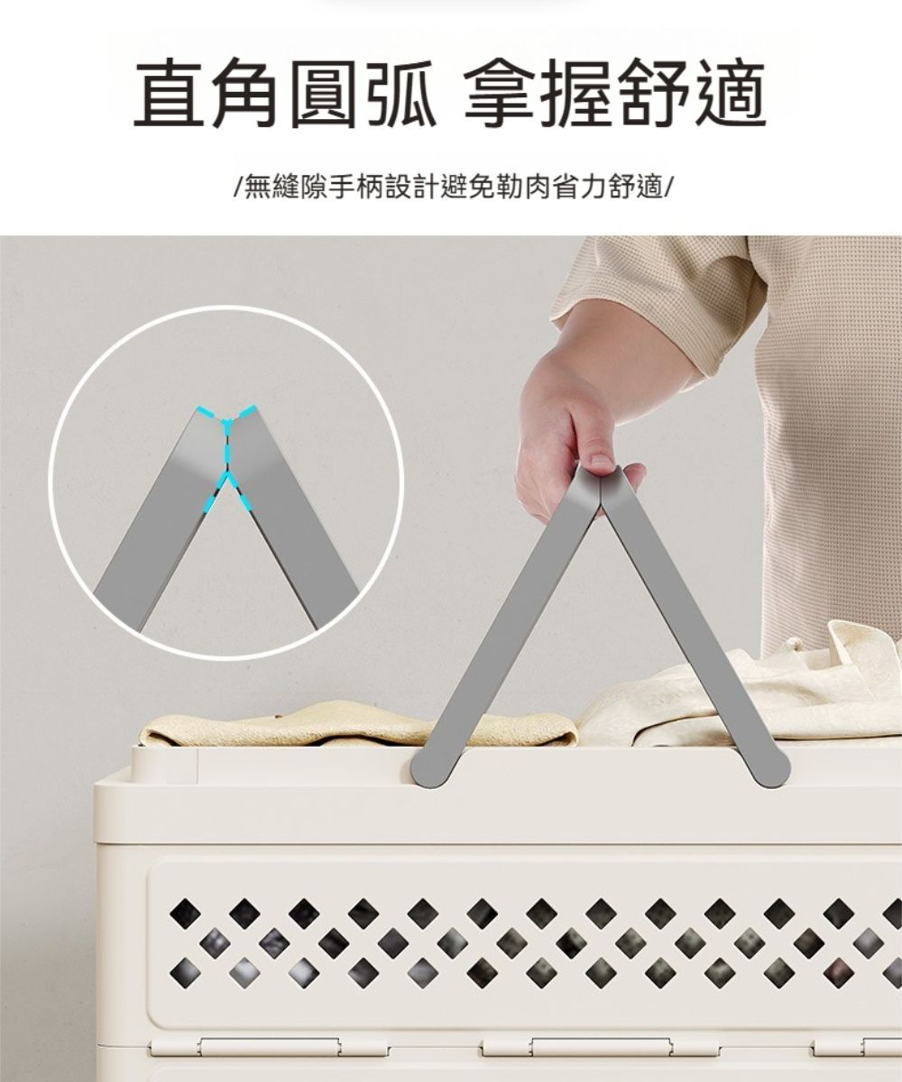 直角圓弧 拿握舒適/無縫隙手柄設計避免勒肉省力舒適/