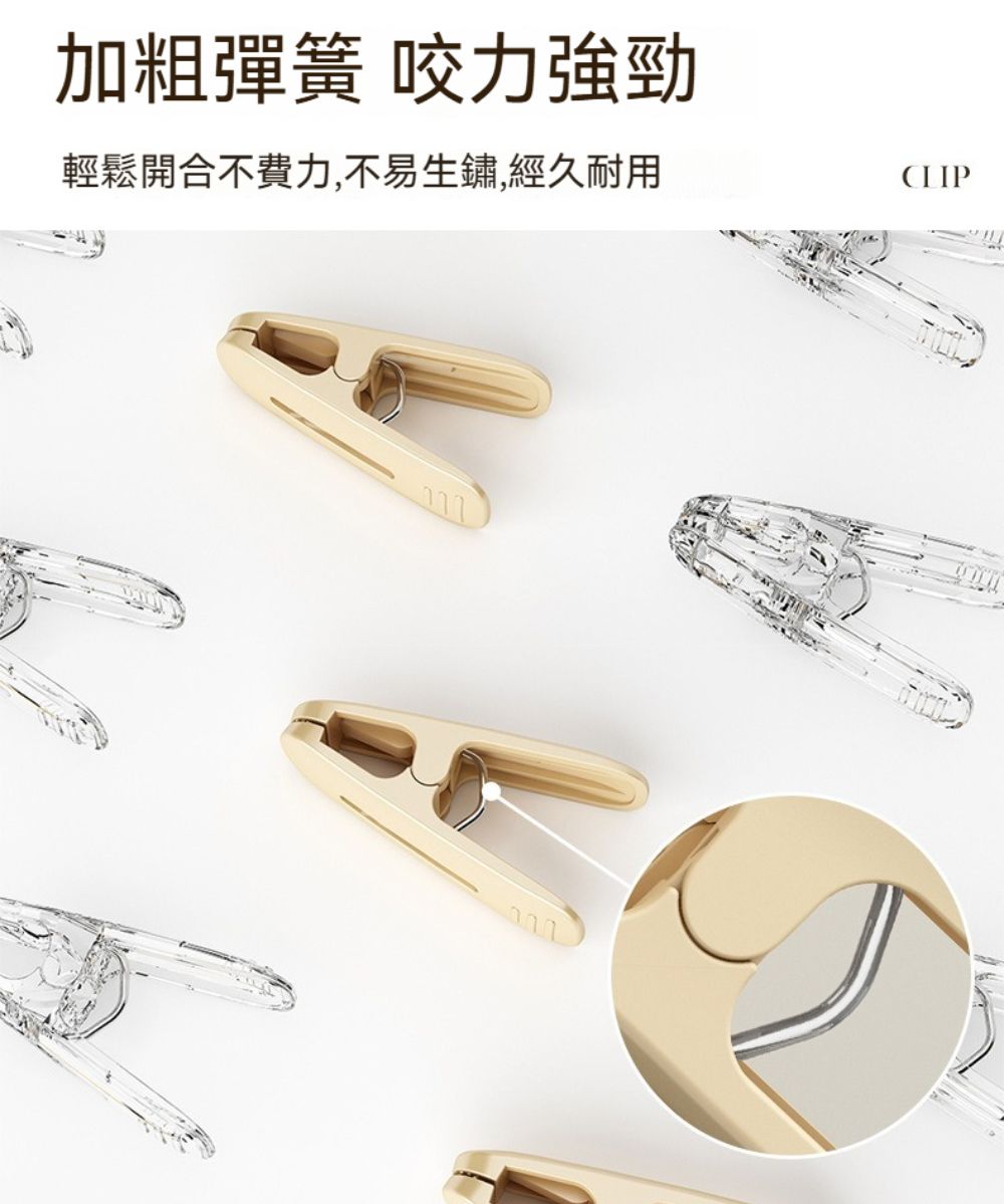 加粗彈簧 力輕鬆開合不費力,不易生鏽,經久耐用CLIP