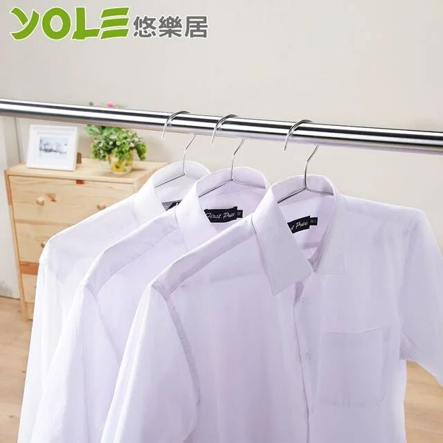 YOLE 悠樂居 不鏽鋼嚴選吊掛衣架45cm-20支