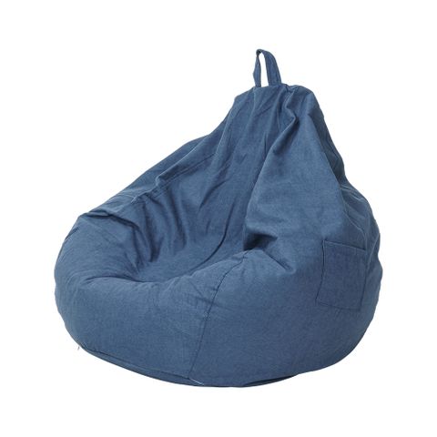 樂嫚妮 可拆洗水滴型懶骨頭沙發椅附腳凳+抱枕