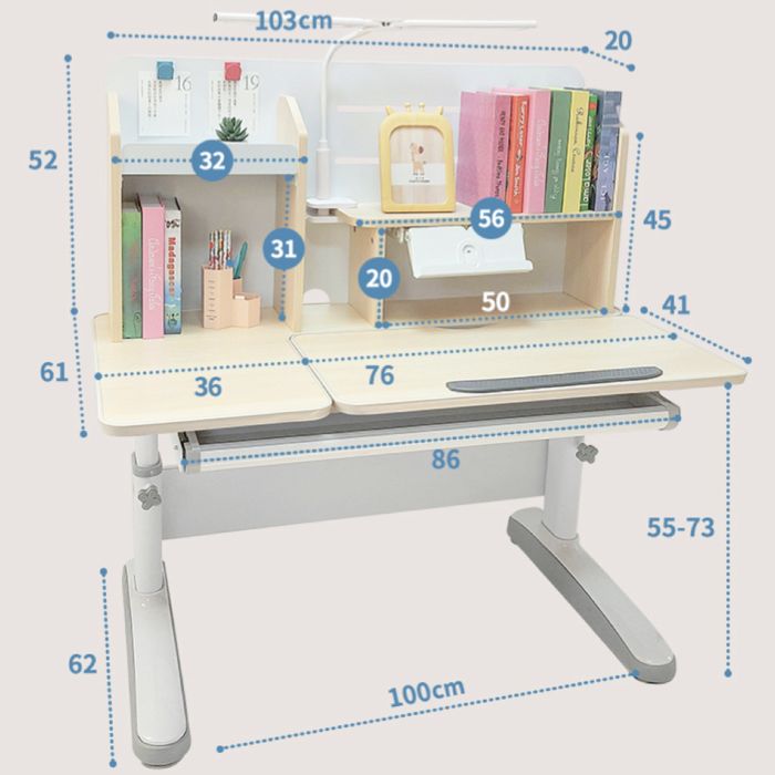 成長天地  110cm 兒童書桌ME305+AU771 成長桌椅 升降桌椅 學習桌椅 兒童桌椅