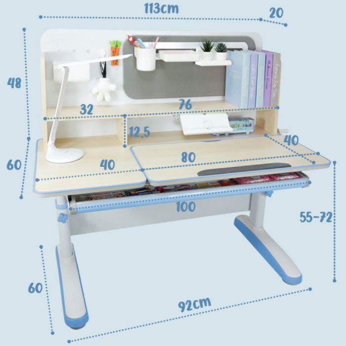 成長天地  120cm 兒童書桌ME761+AU771 成長桌椅 升降桌椅 學習桌椅 兒童桌椅