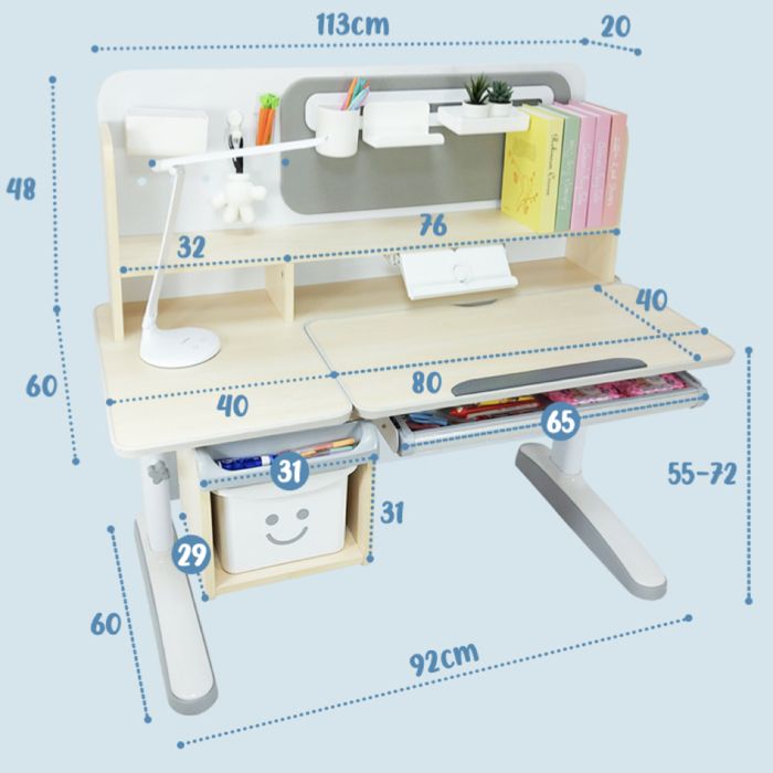 成長天地  120cm 兒童書桌ME762+AU771 成長桌椅 升降桌椅 學習桌椅 兒童桌椅