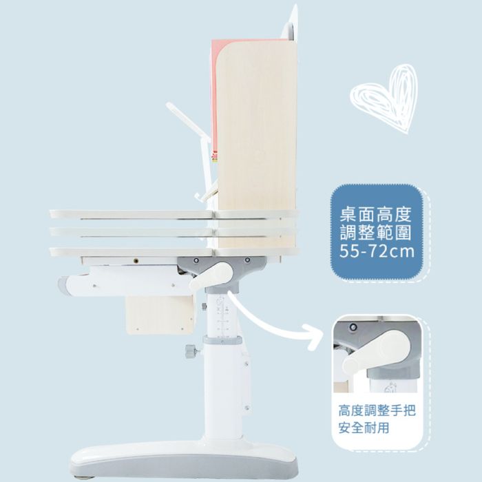 成長天地  120cm 兒童書桌ME762+AU902 成長桌椅 升降桌椅 學習桌椅 兒童桌椅