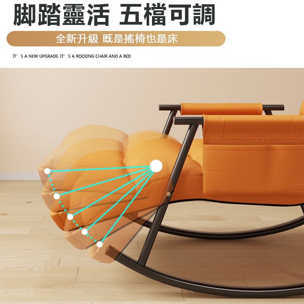 脚踏靈活 五檔可調全新 既是搖椅也是床ITS A NEW UPGRADE. IT SA ROCKING CHAIR AND A BED