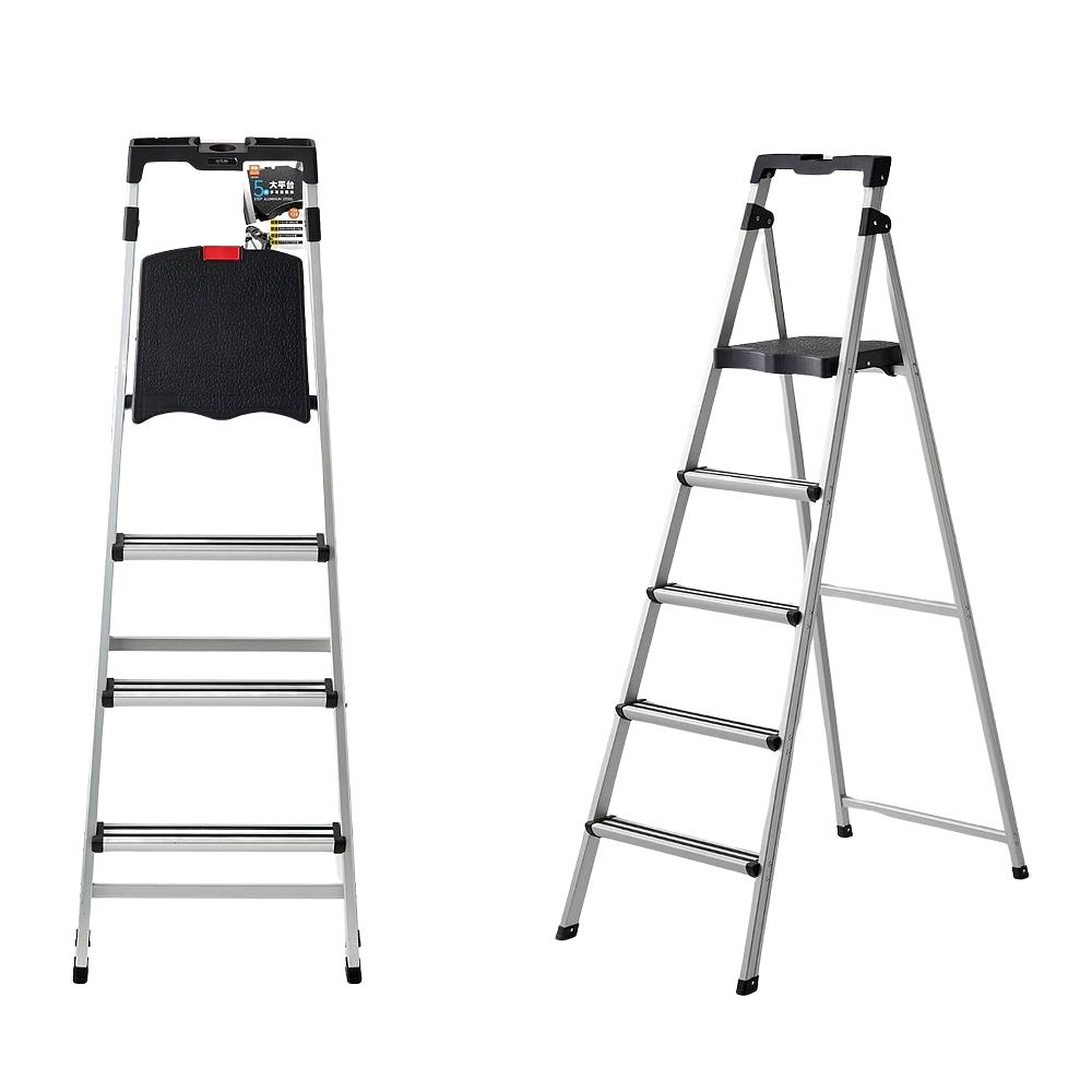UdiLife 生活大師 UdiLife五階大平台多功能鋁梯/乘載350k/增高133CM