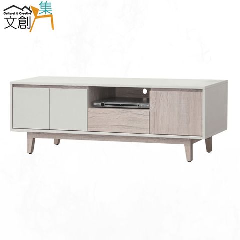 【文創集】卡地5.1尺三門單抽電視櫃/視聽櫃