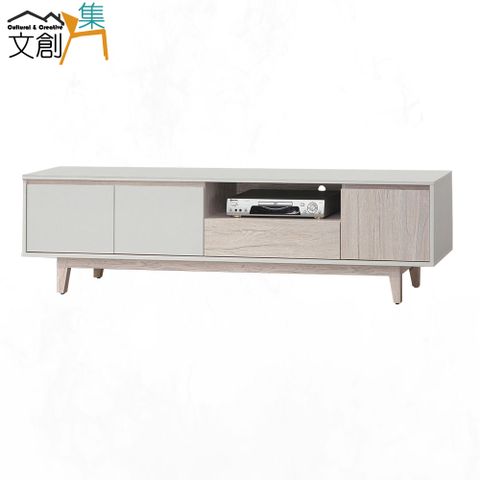 【文創集】卡地6.1尺三門單抽電視櫃/視聽櫃