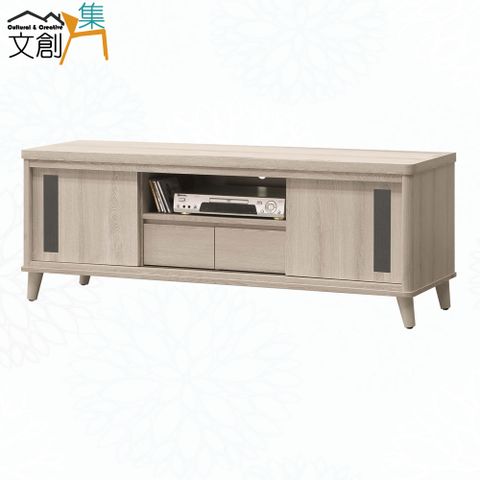 【文創集】韋拉亞5尺推門二抽電視櫃