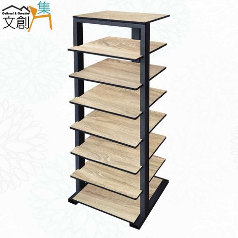 【文創集】卡特1.1尺開放式多層鐵框中鞋櫃(二色可選)