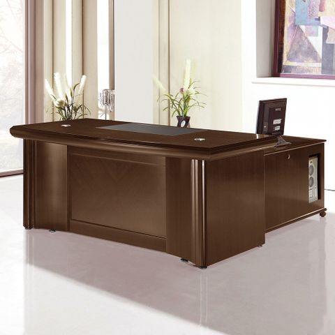 Bernice-達娜5.9尺L型主管辦公桌組合(辦公桌+側邊收納長櫃+活動置物櫃)