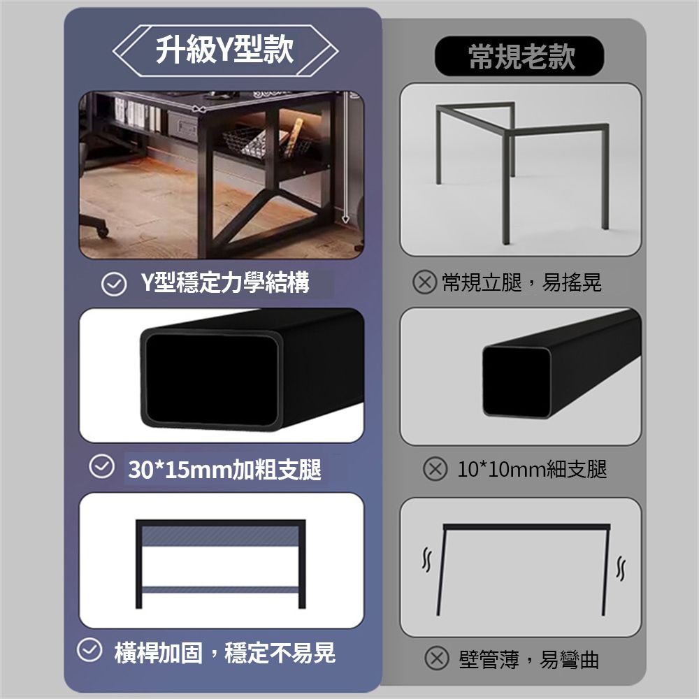  電腦桌附桌面置物架 台式電競桌120CM 電競桌 辦公桌 兒童書桌 工作桌 家用學生學習桌