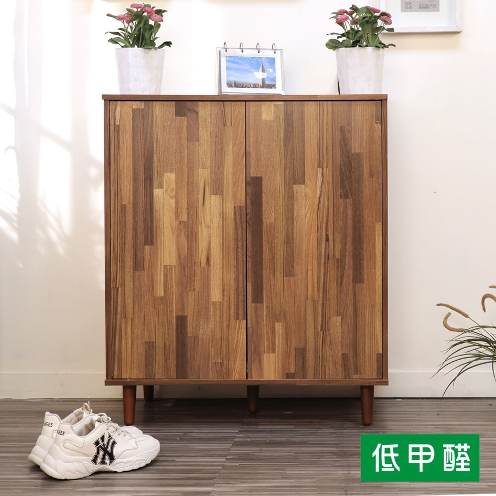 BuyJM 百嘉美  MIT加深40cm五層低甲醛可堆疊實木腳寬80cm鞋櫃/收納櫃